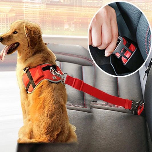 Adjustable Pet Cat Dog Car Seat Belt Pet Seat Vehicle Dog Harness Lead Clip Safety Lever Traction Dog Collars Dogs Accessories Pets Products