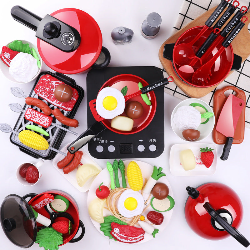 Children's Simulation Kitchen Cooking And Cooking Toy Set
